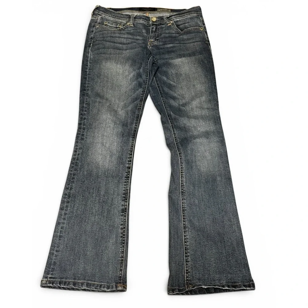 Aeropostale Bootcut Jeans Women's Size 8 Short Dark Wash Stretch Denim